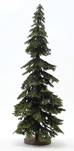 Dollhouse Miniature Spruce Tree, 10 Inch Tall, Green